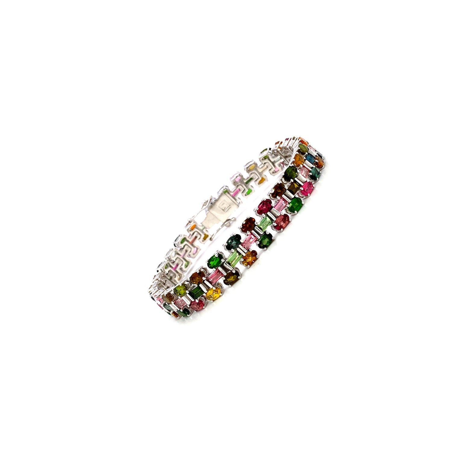 Multi Tourmaline Bracelet in .925 Sterling Silver - KSD 46895
