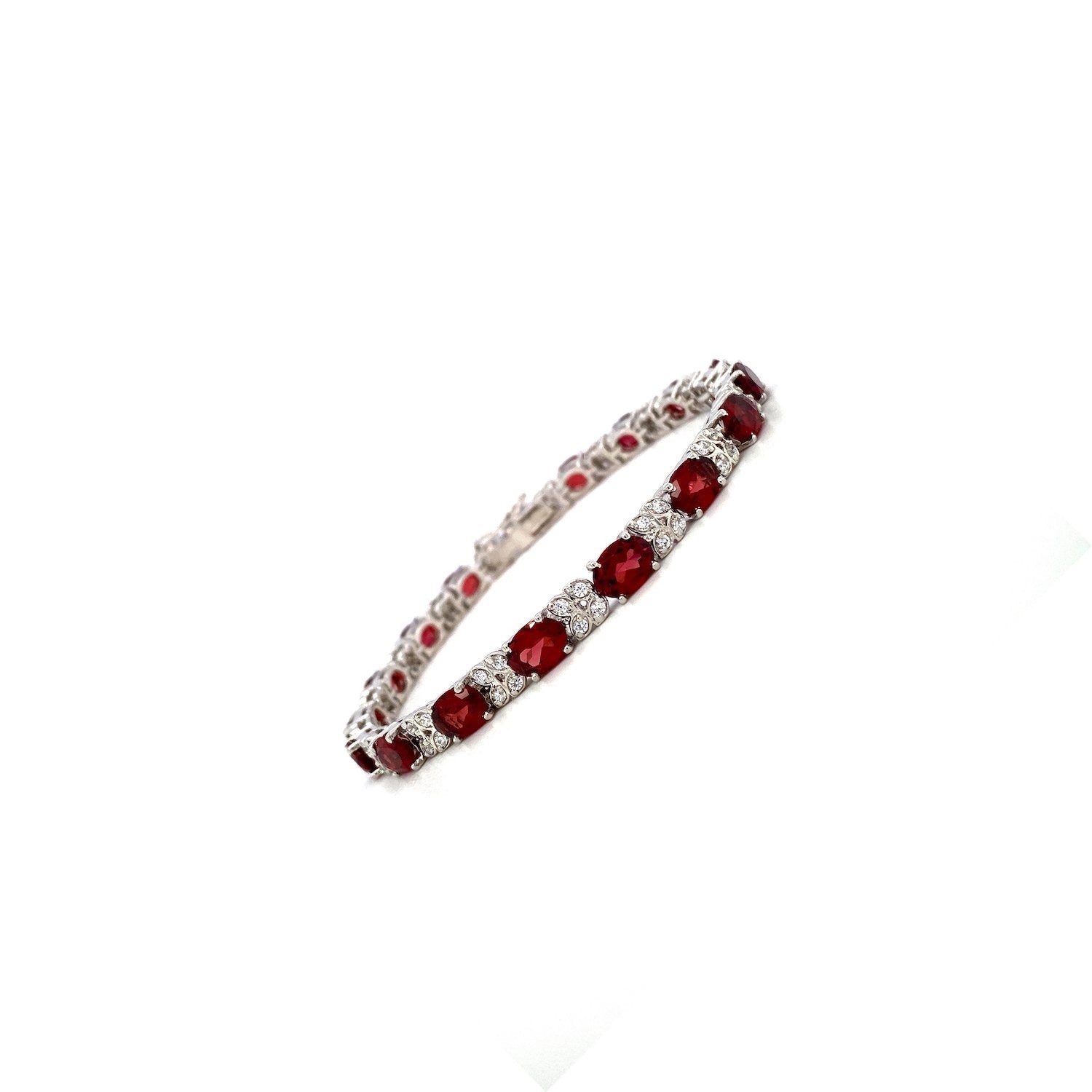 Garnet Bracelet in .925 Sterling Silver - KSD 47618