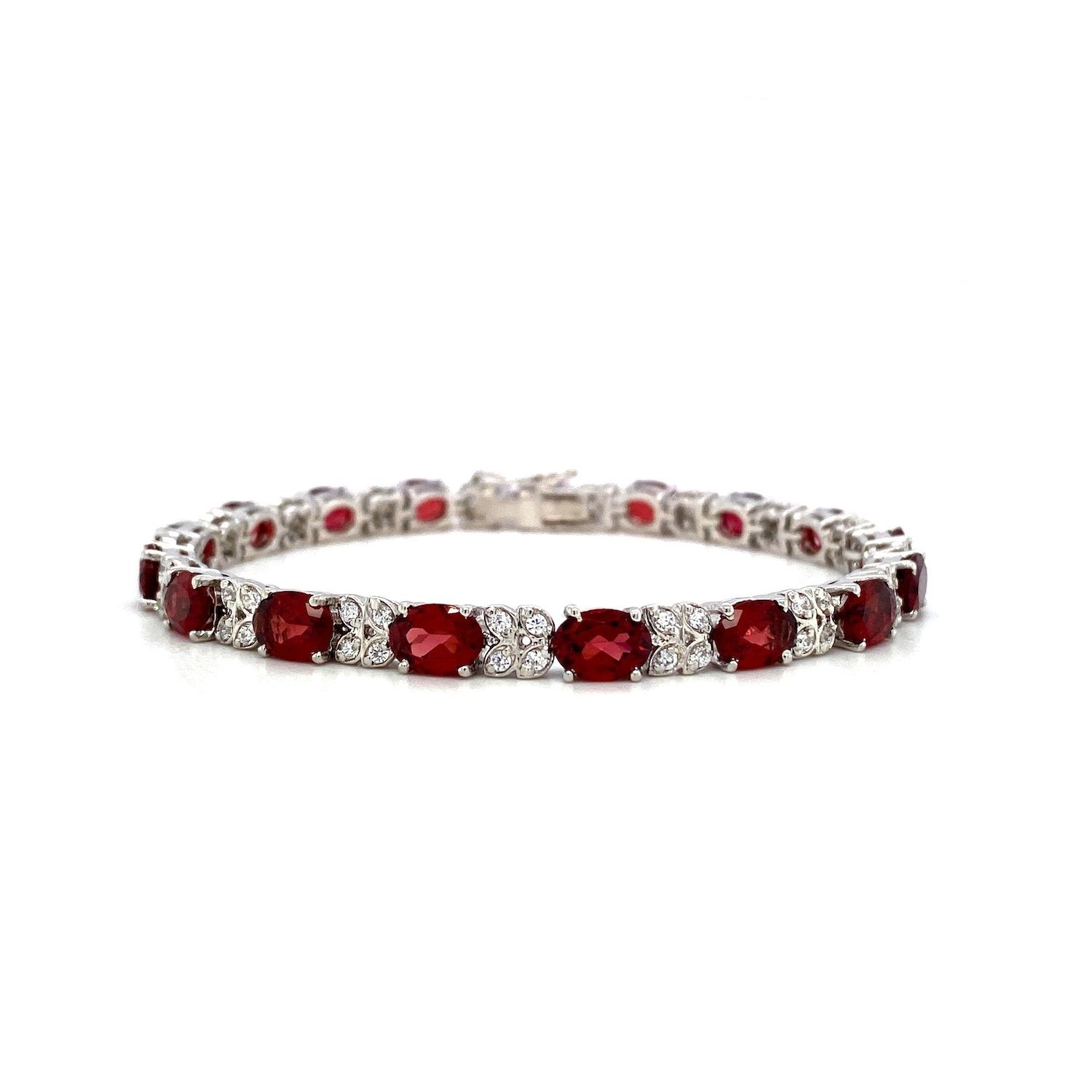 Garnet Bracelet in .925 Sterling Silver - KSD 47618
