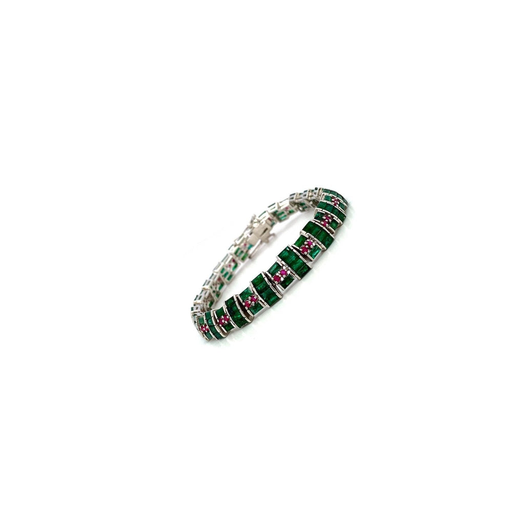 Multi Colour Stone Bracelet in .925 Sterling Silver - KSD 48120