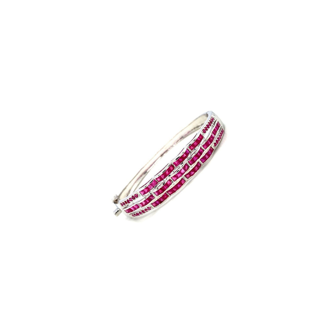 Ruby Bangle in .925 Sterling Silver - KSD 48375