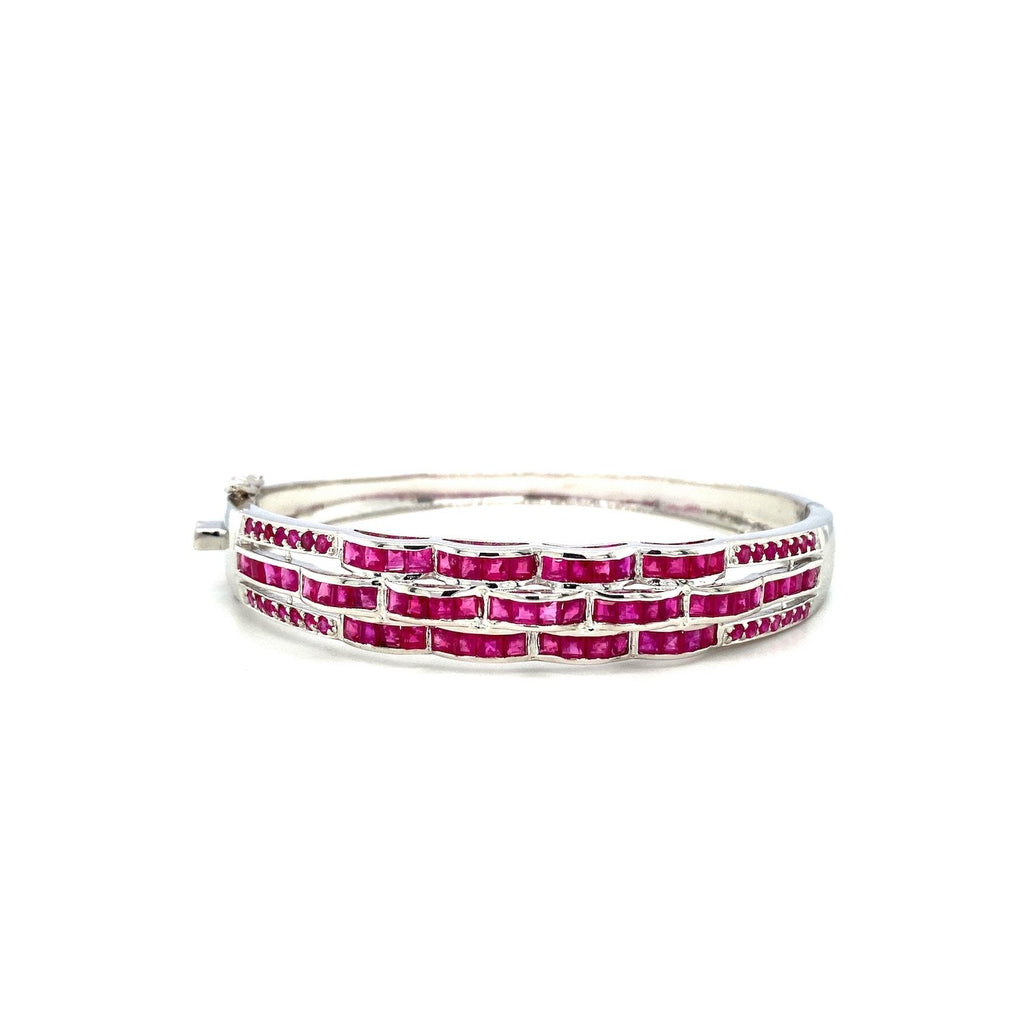 Ruby Bangle in .925 Sterling Silver - KSD 48375