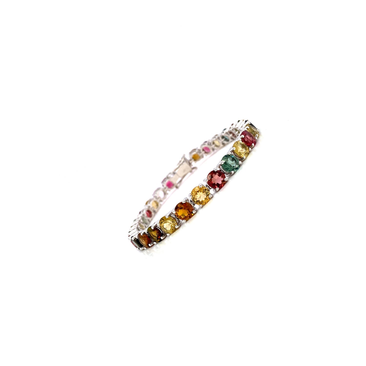 Multi Tourmaline Bracelet in .925 Sterling Silver - KSD 49280
