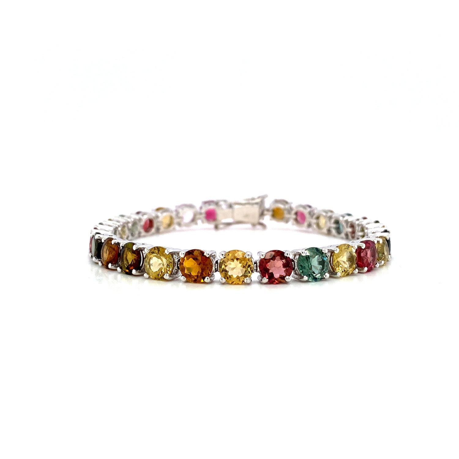 Multi Tourmaline Bracelet in .925 Sterling Silver - KSD 49280