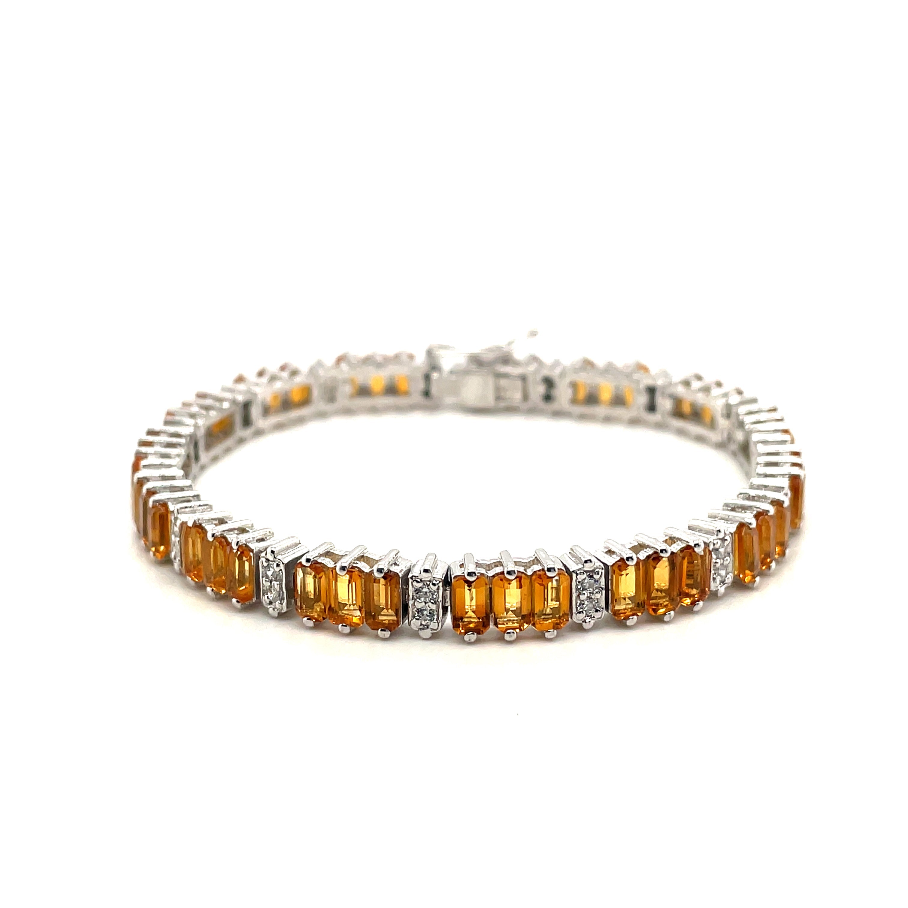 Citrine Bracelet in .925 Sterling Silver - KSD 49358