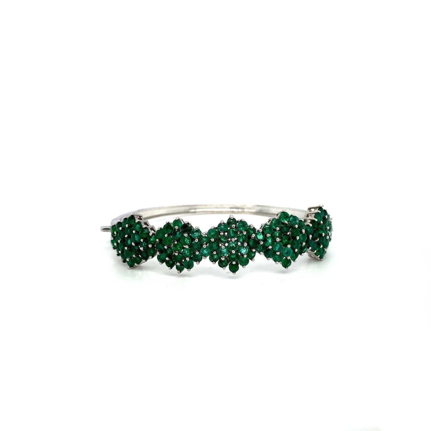 Emerald Bangle in .925 Sterling Silver - KSD 49367