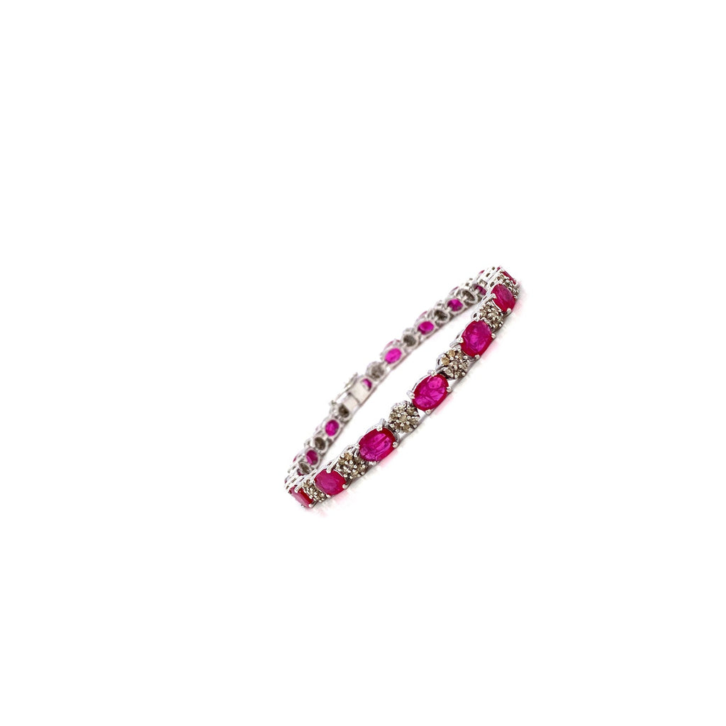 Ruby Bracelet in .925 Sterling Silver - KSD 49664