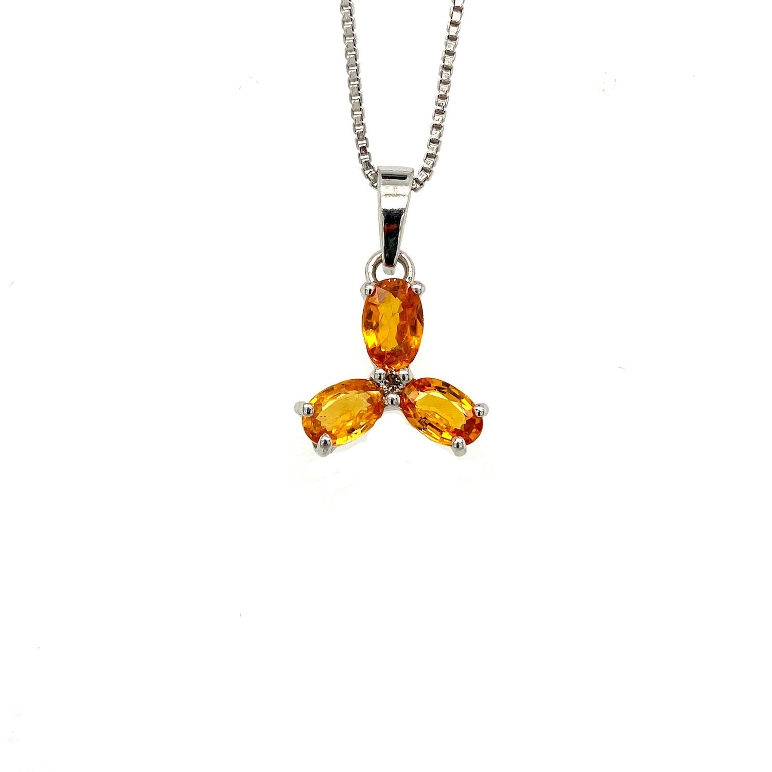 Multi Sapphire Pendant in .925 Sterling Silver - KSP 30085