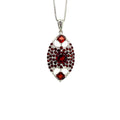 Garnet Pendant in .925 Sterling Silver - KSP 3148