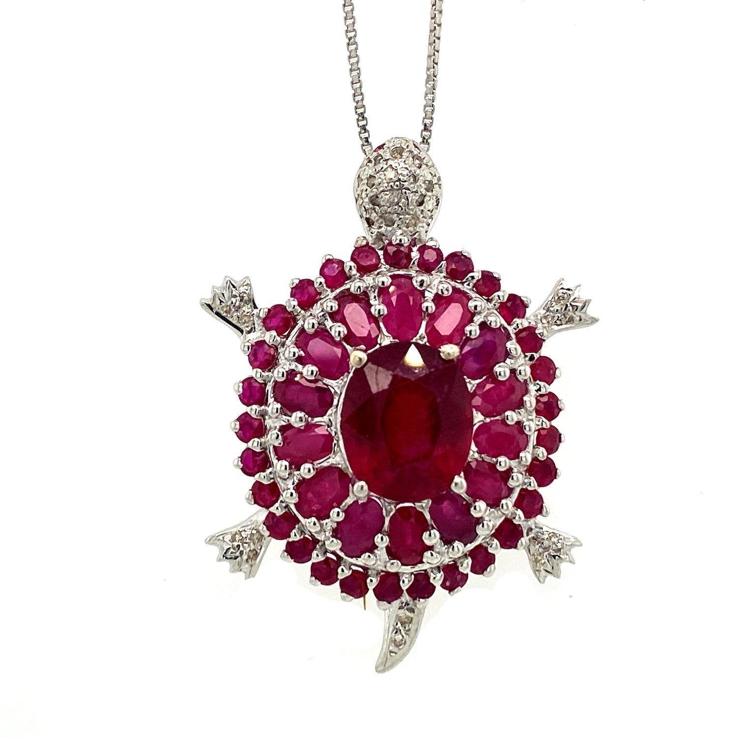 Ruby Pendant in .925 Sterling Silver - KSP 34484