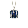 Sapphire Pendant in .925 Sterling Silver - KSP 35926