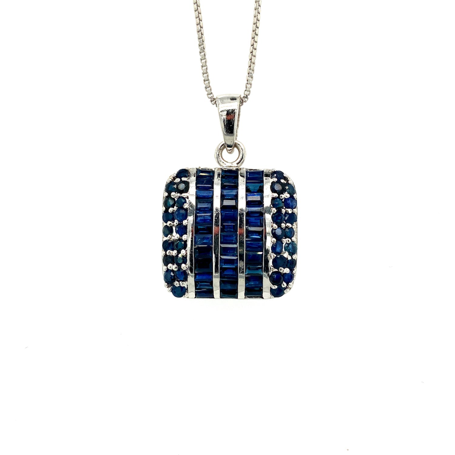 Sapphire Pendant in .925 Sterling Silver - KSP 35926