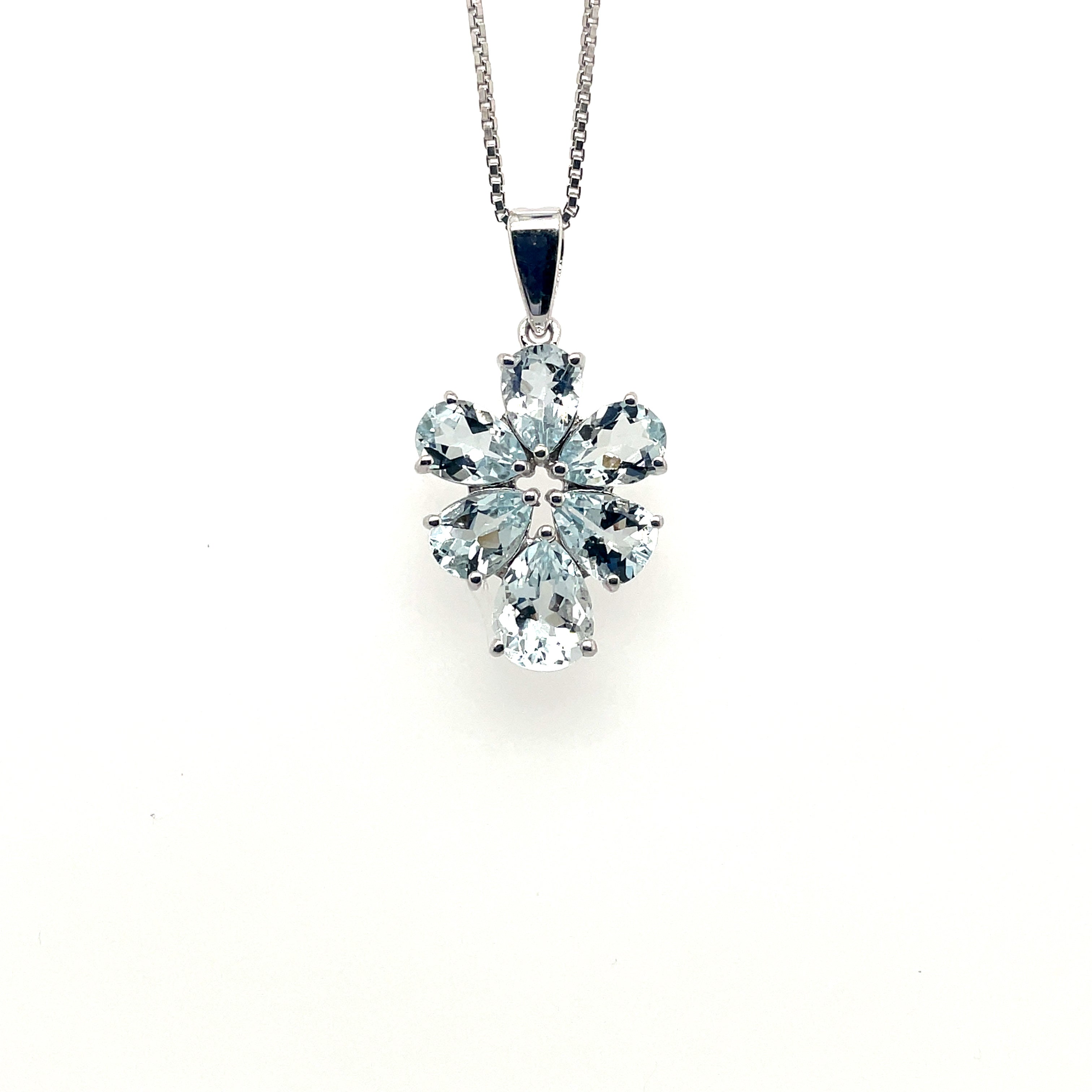 Aquamarine Pendant in .925 Sterling Silver - KSP 38938