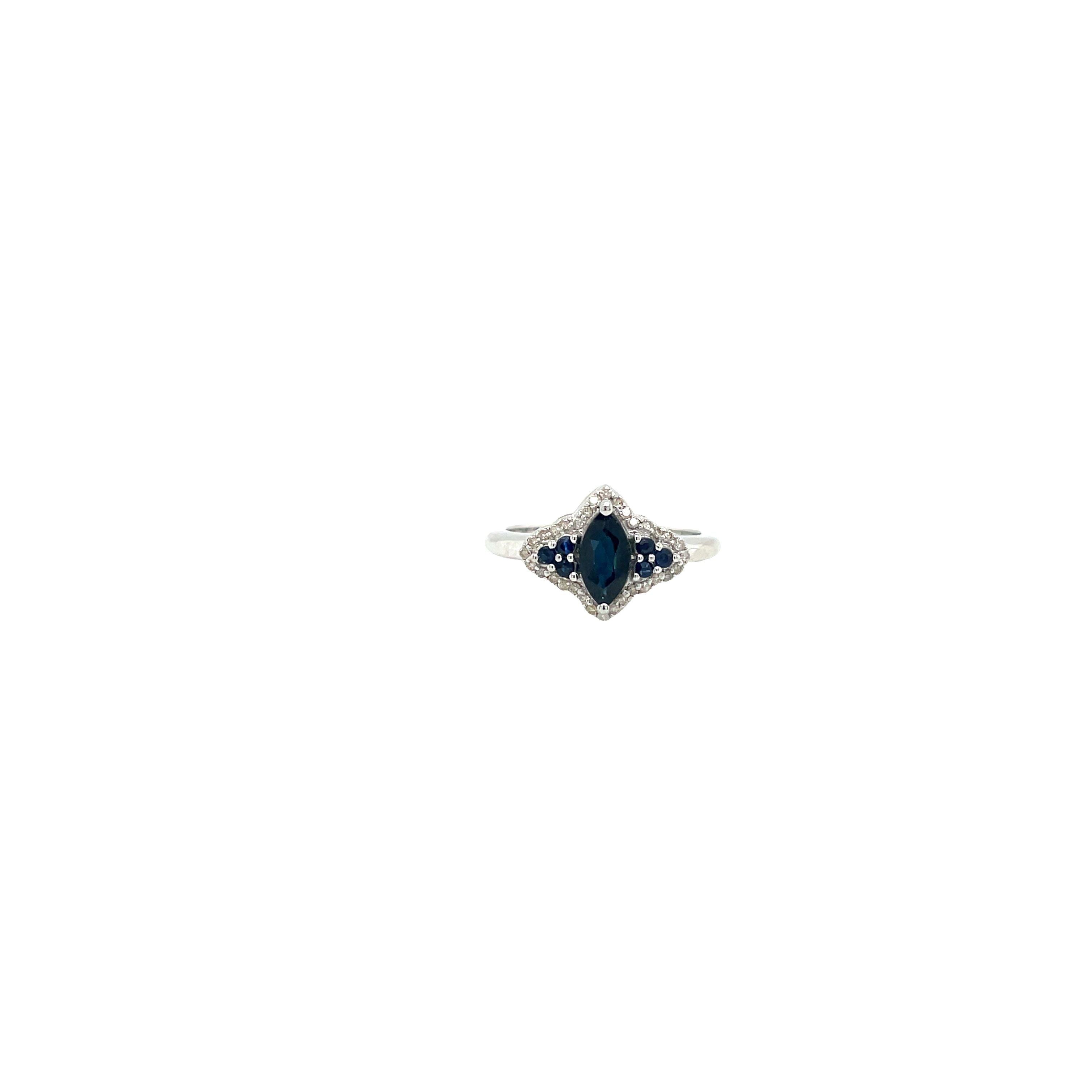 Sapphire Ring In .925 Sterling Silver - KSR 10717