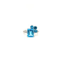Blue Topaz Ring in .925 Sterling Silver - KSR 10800