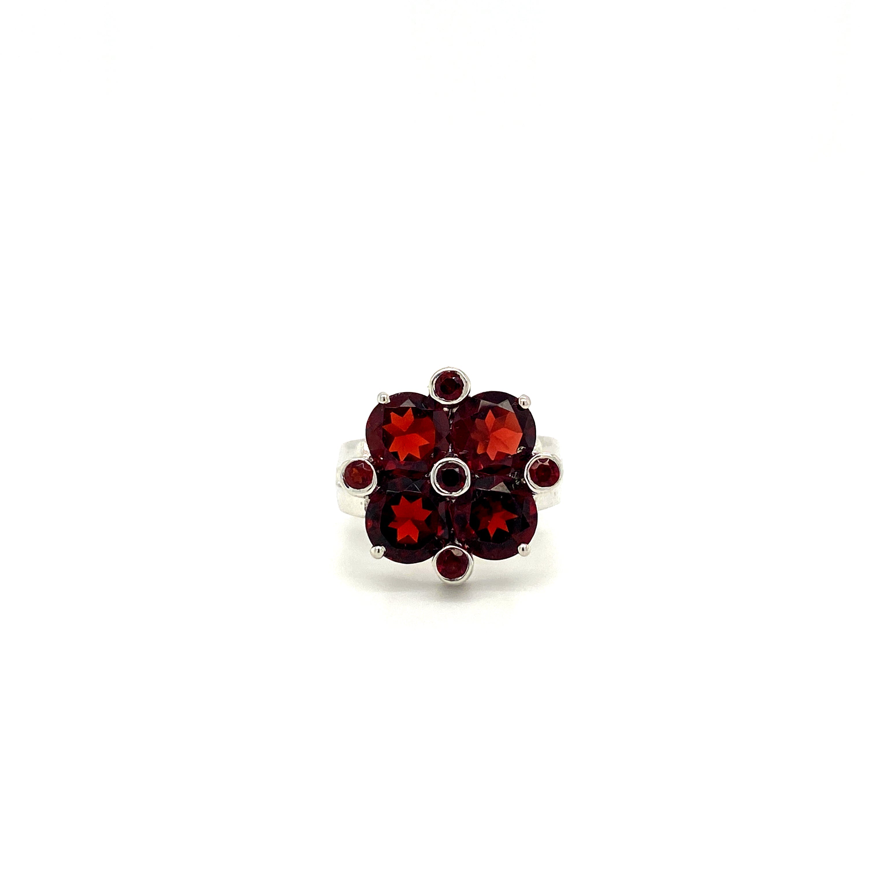 Garnet Ring in .925 Sterling Silver KSR - 11705