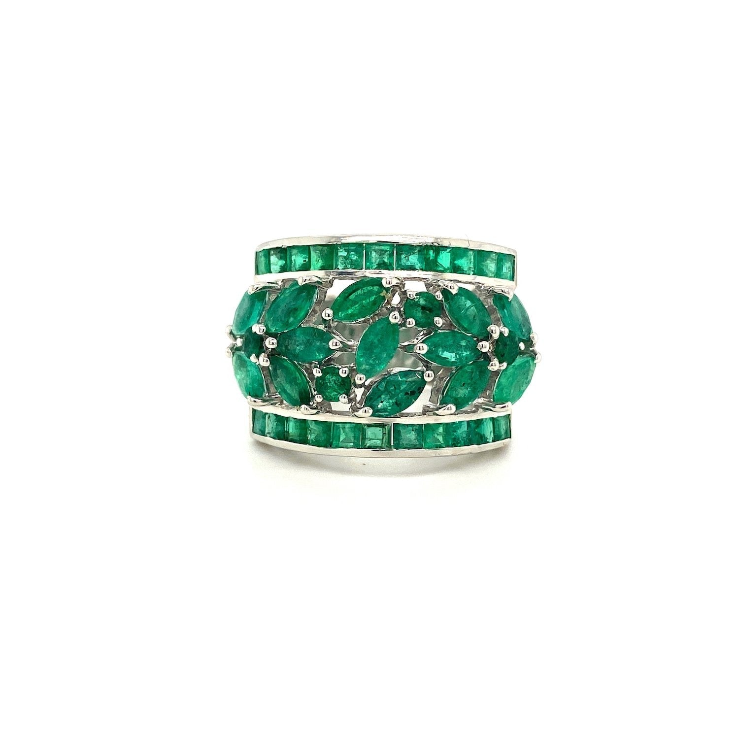 Emerald Ring in .925 Sterling Silver - KSR 13256