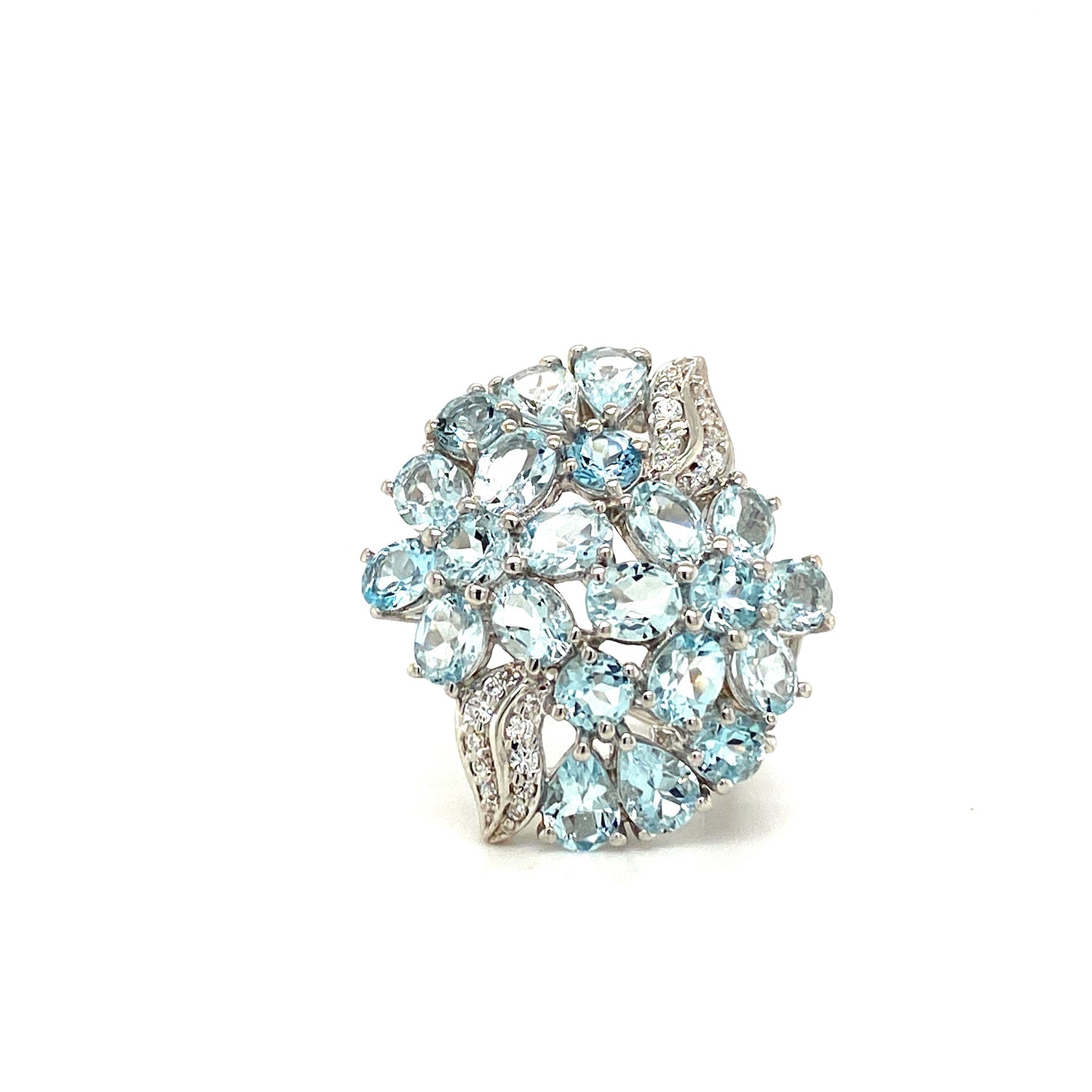 Aquamarine Ring in .925 Sterling Silver KSR - 14167