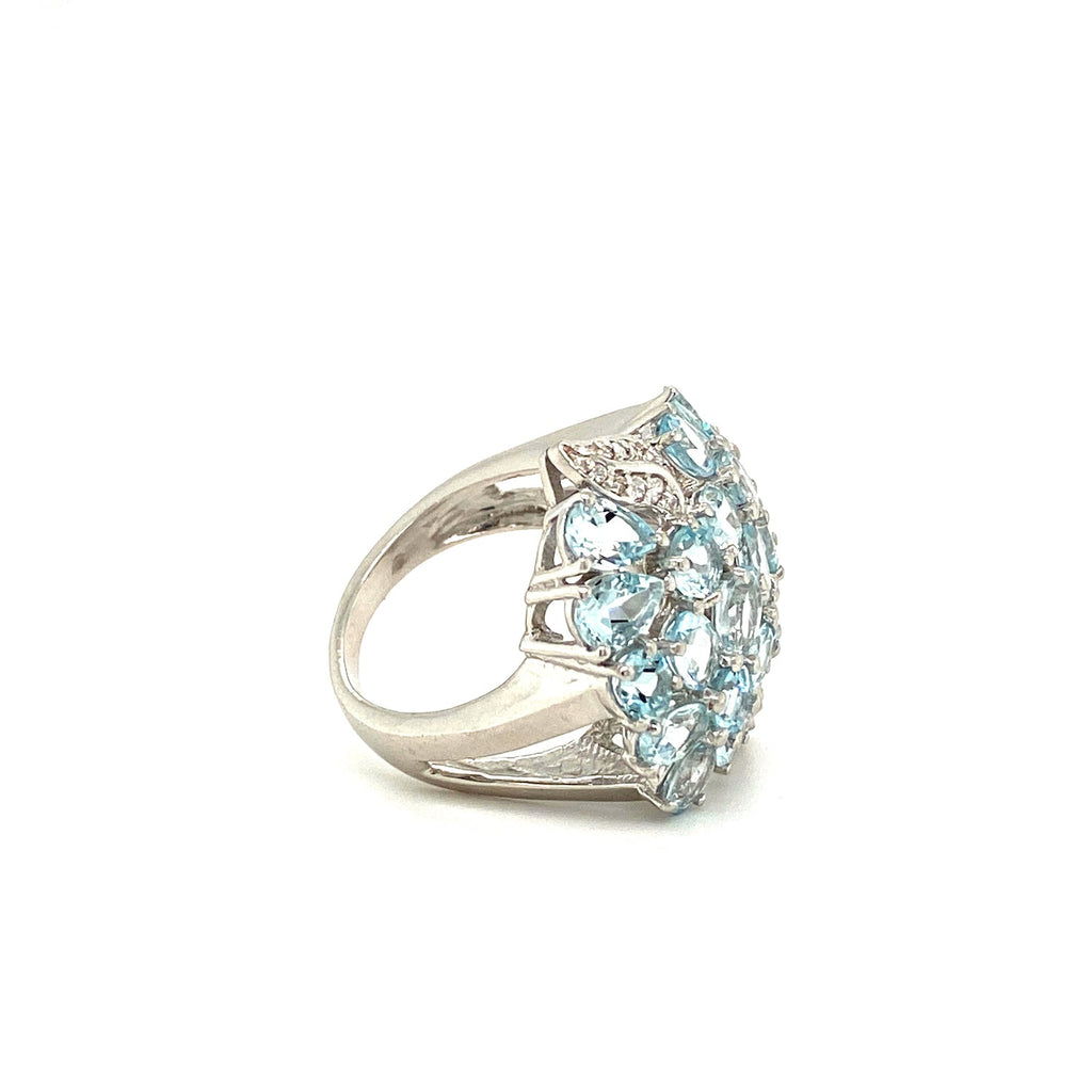 Aquamarine Ring in .925 Sterling Silver KSR - 14167