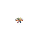 Multi Sapphire Ring In .925 Sterling Silver - KSR 14317