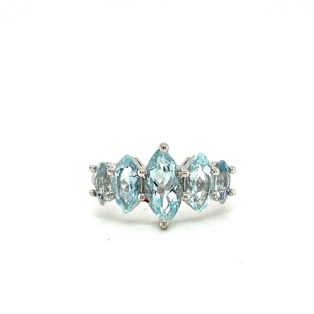 Aquamarine Ring in .925 Sterling Silver KSR - 15657