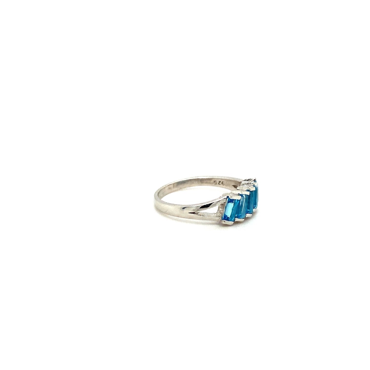 Blue Topaz Ring in .925 Sterling Silver - KSR 15798