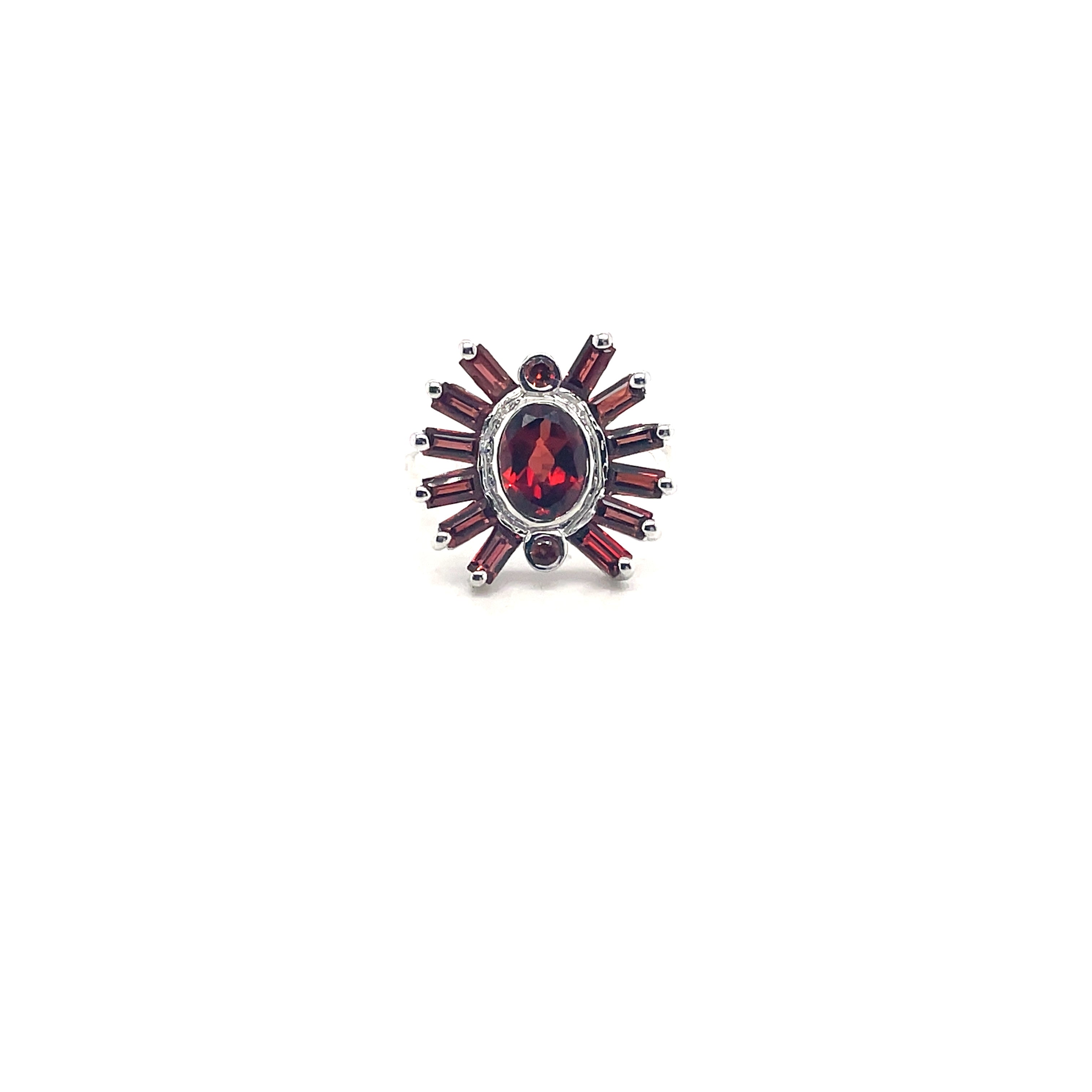 Garnet Ring in .925 Sterling Silver - KSR 17343