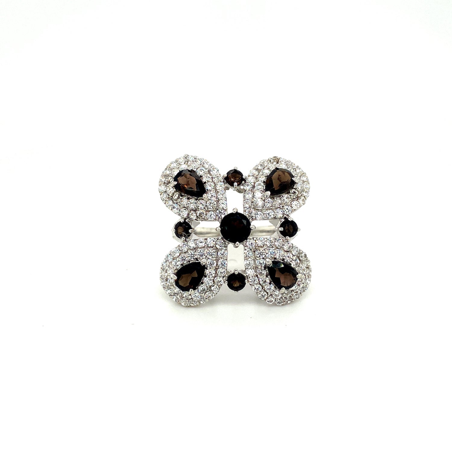 Smoky Topaz Ring in .925 Sterling Silver KSR - 19624