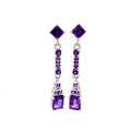 Amethyst Earring in .925 Sterling Silver - KST 52608