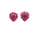 Ruby Earring in .925 Sterling Silver - KST 53748