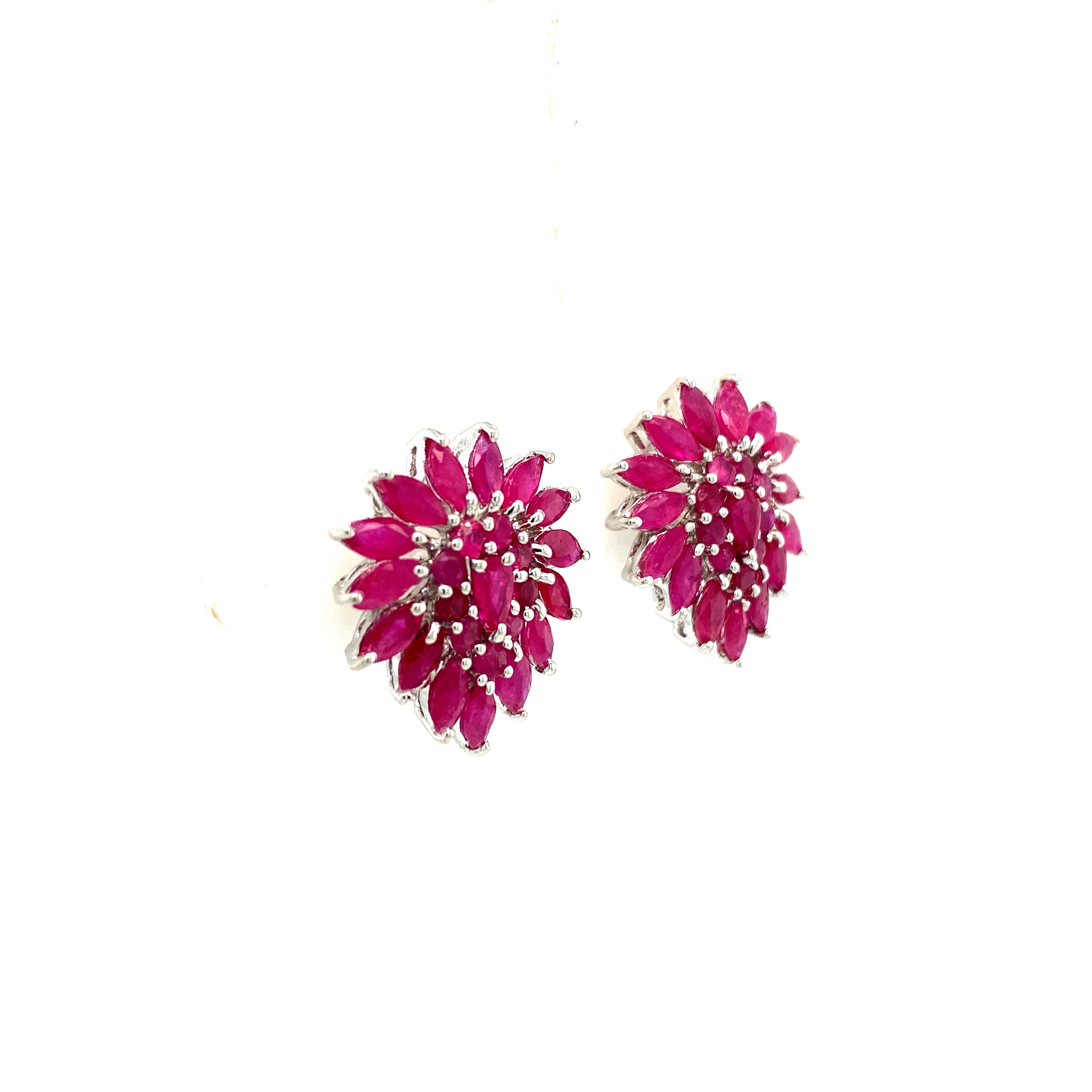Ruby Earring in .925 Sterling Silver - KST 53748