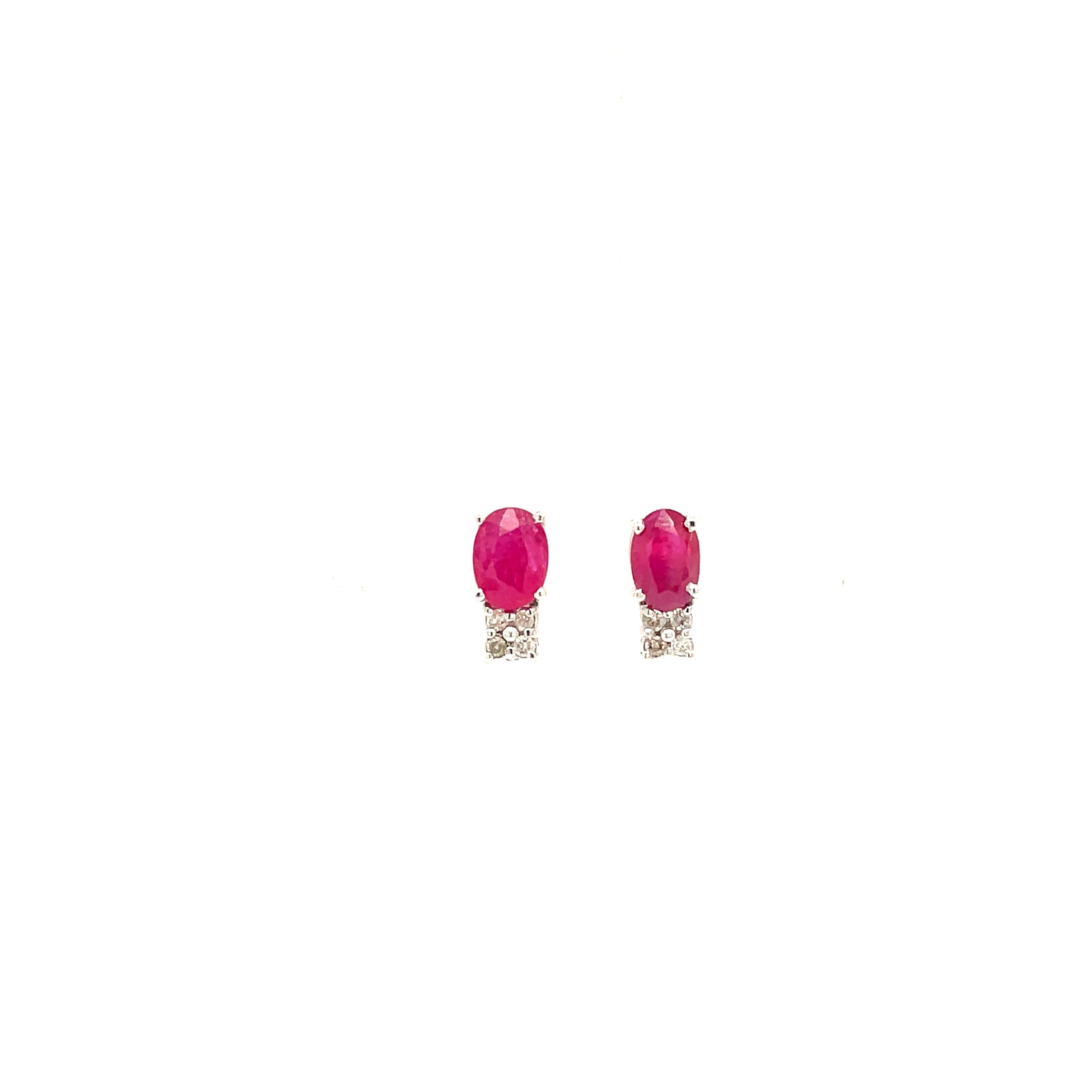 Ruby Earring in .925 Sterling Silver - KST 55490