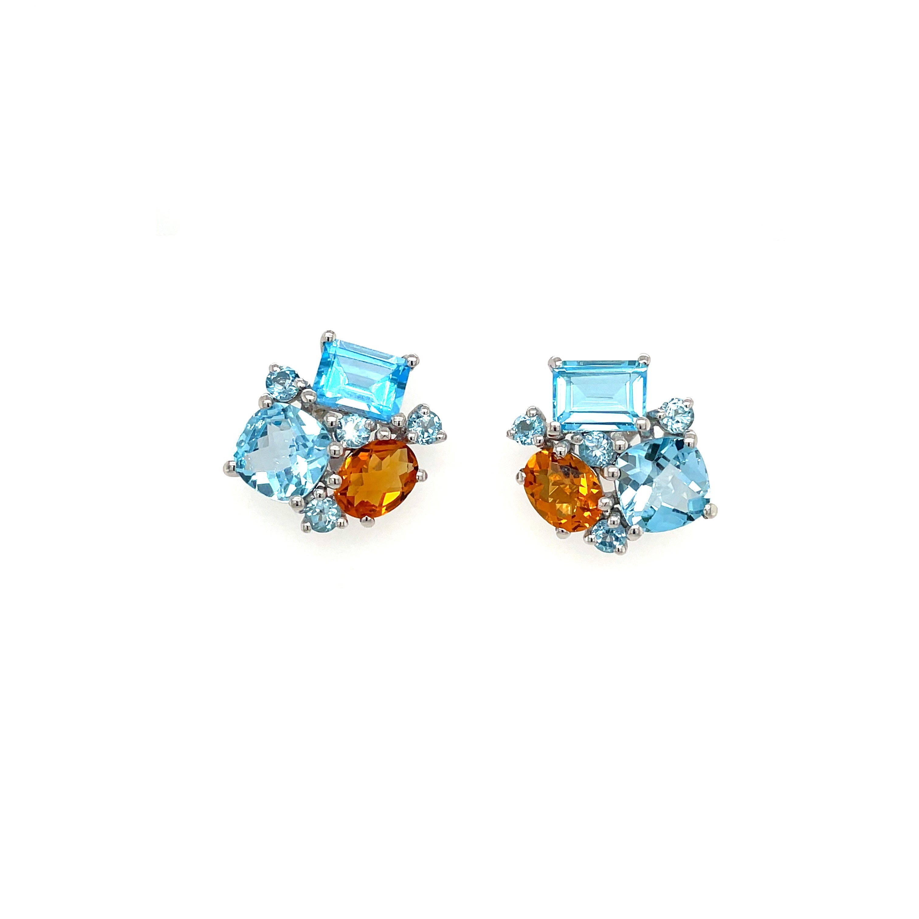 Citrine Earring in .925 Sterling Silver - KST 56348