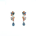 Multi Sapphire Earring in .925 Sterling Silver - KST 59282