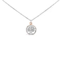 14K Rose Gold Plated Sterling Silver Diamond Accent Tree of Life Pendant Necklace-0