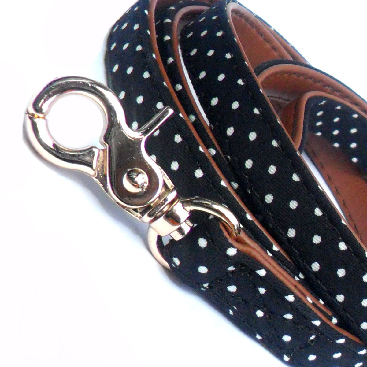 Polka Dot Fabric Dog Lead-2