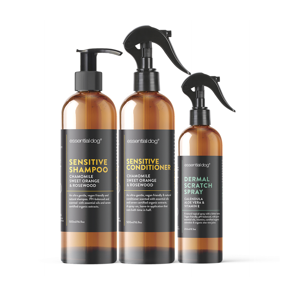 Dog Shampoo, Conditioner & Dermal Scratch Spray (Sensitive)