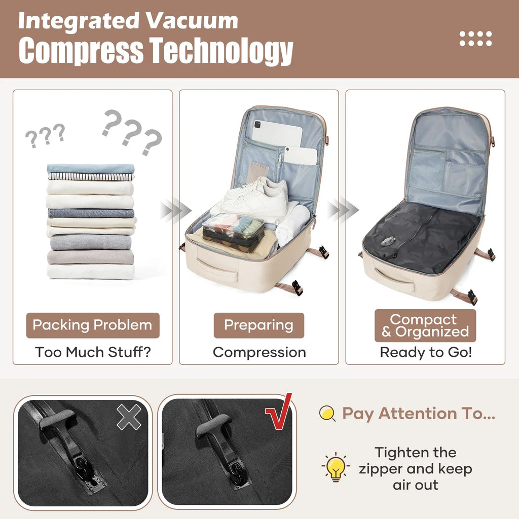 Vacuum Compression Travel Backpack