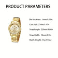 Womens Luxury Gold Watch Jewelry Set (5PCS)