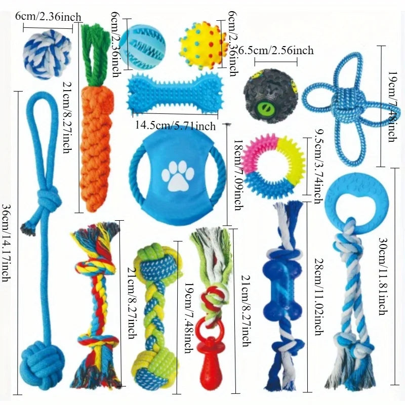 Series Dog Chew Toy Set (15pcs)