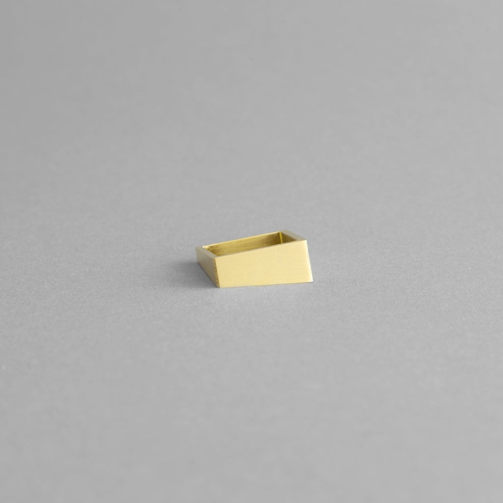 CONTRAST SQUARE RING| Aluminum & Brass Set of 2