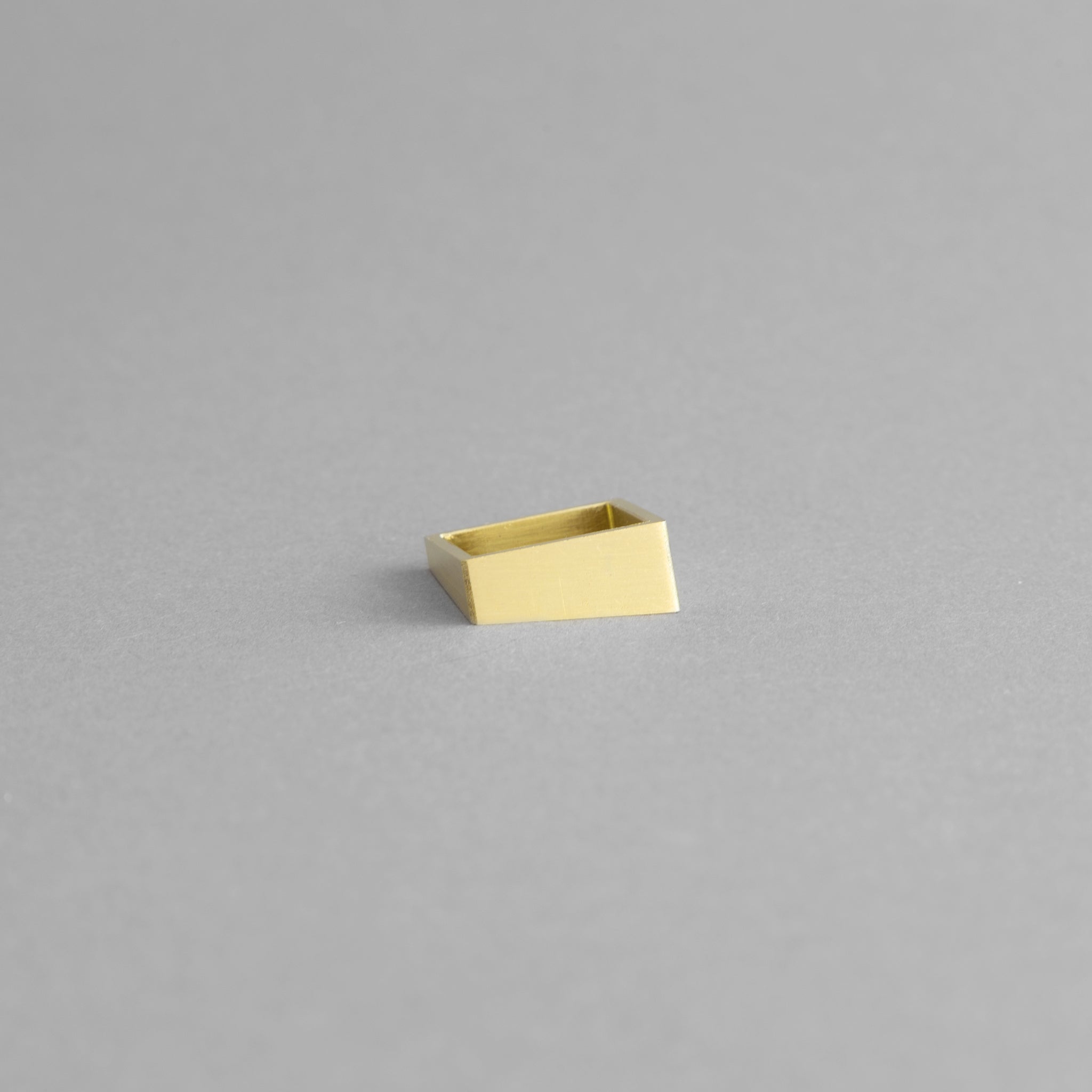 CONTRAST SQUARE RING| Aluminum & Brass Set of 2