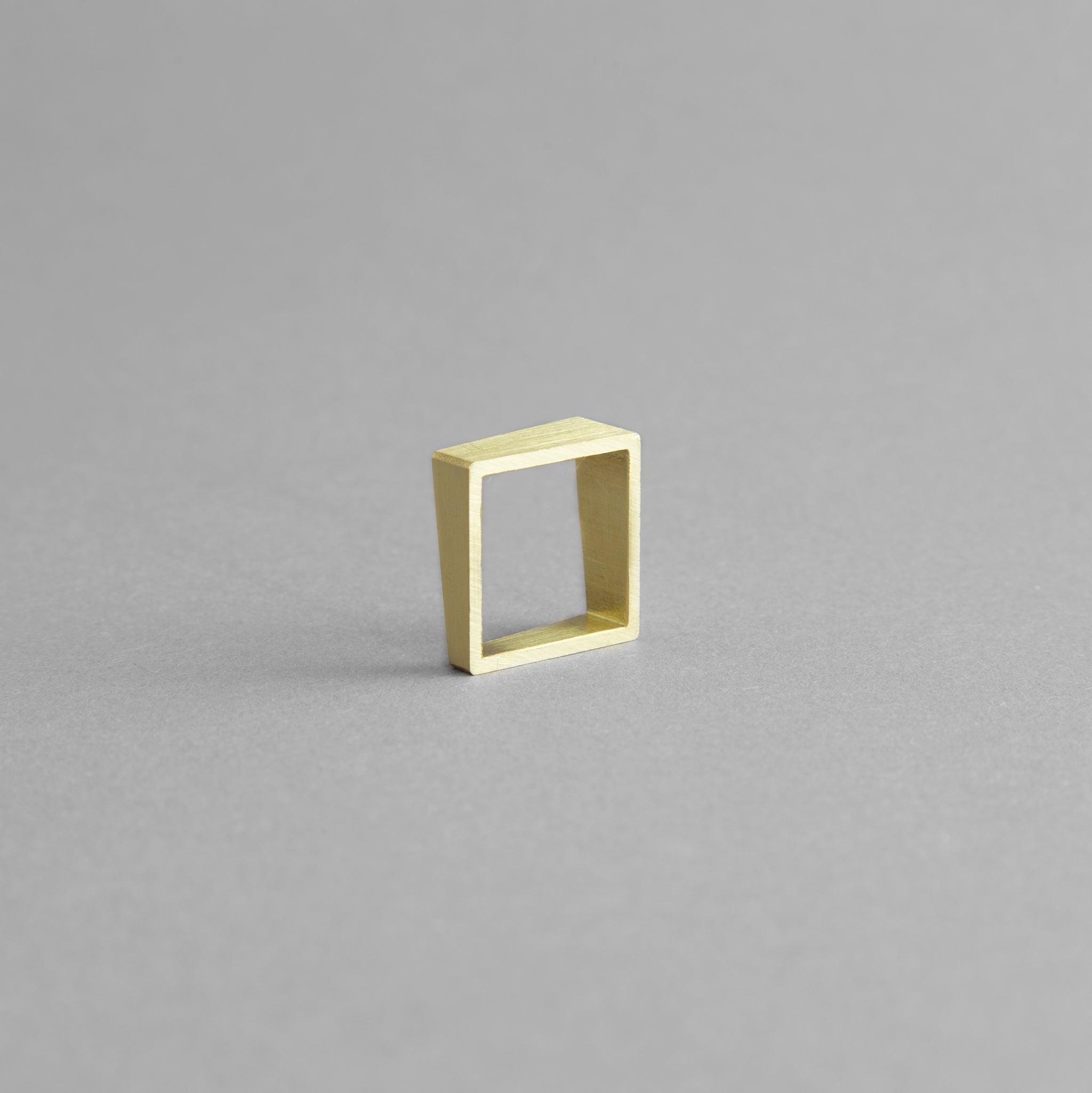 CONTRAST SQUARE RING| Aluminum & Brass Set of 2