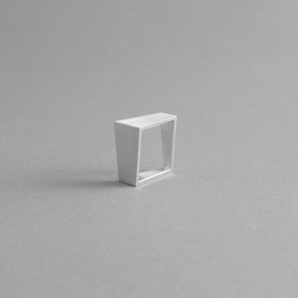 CONTRAST SQUARE RING| Aluminum & Brass Set of 2