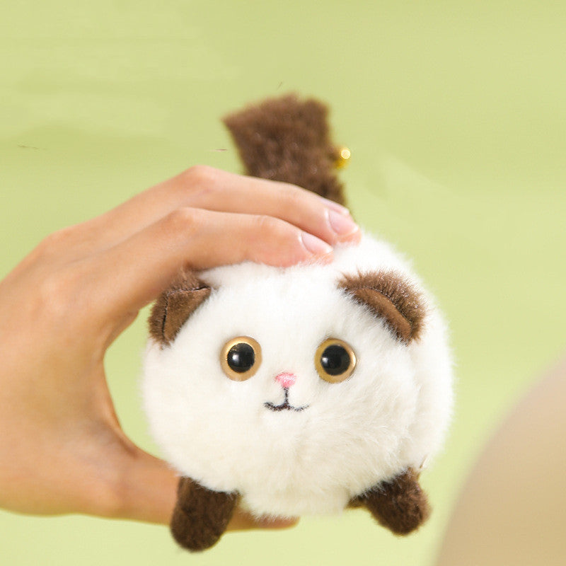 Wagging Tail Cat and Little Bunny Lucky Plush Drawstring Toys