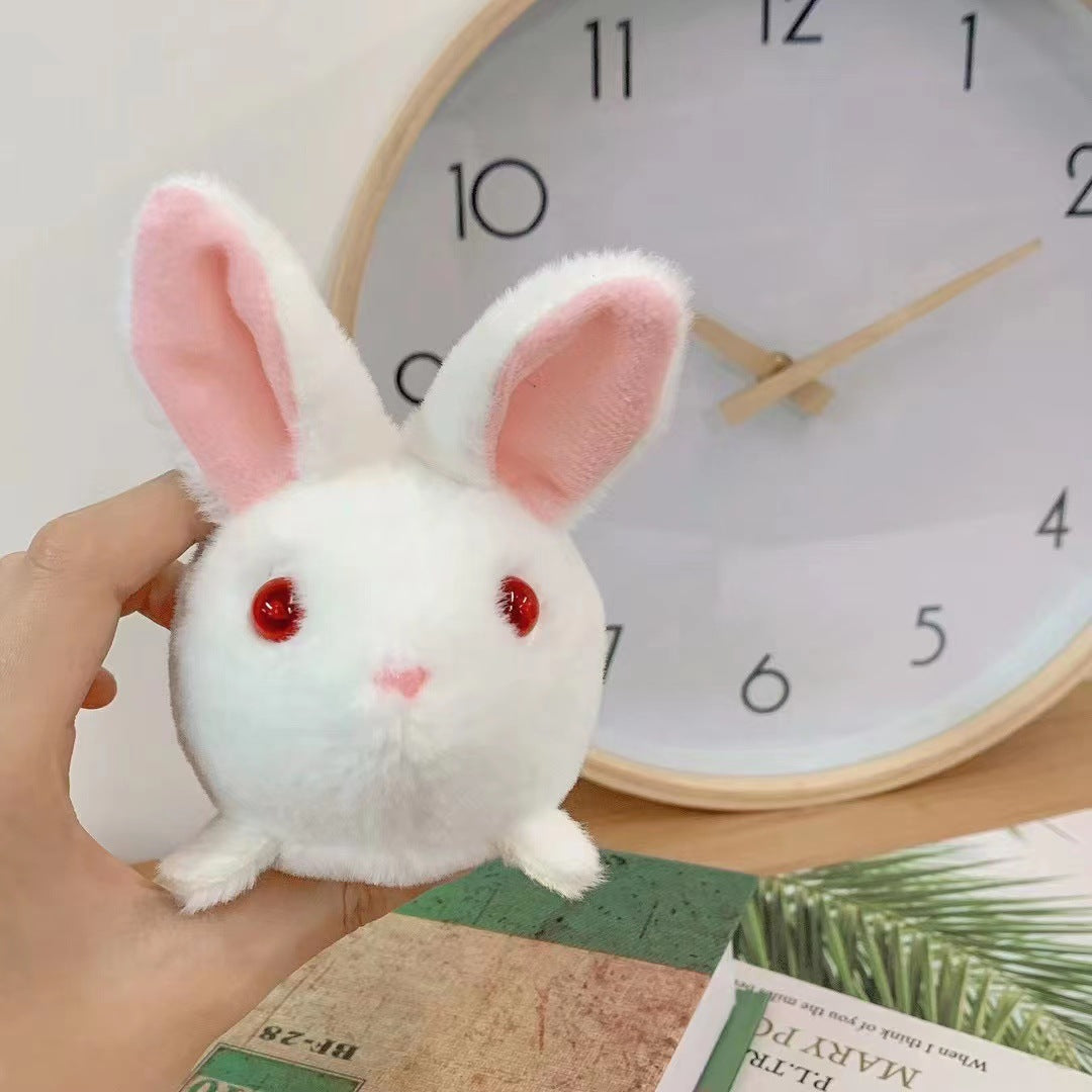 Wagging Tail Cat and Little Bunny Lucky Plush Drawstring Toys