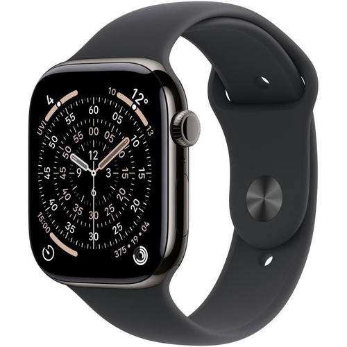 Apple Watch Series 11 GPS 42 mm aluminiu negru intens cu curea sport neagră (195950631388)-0