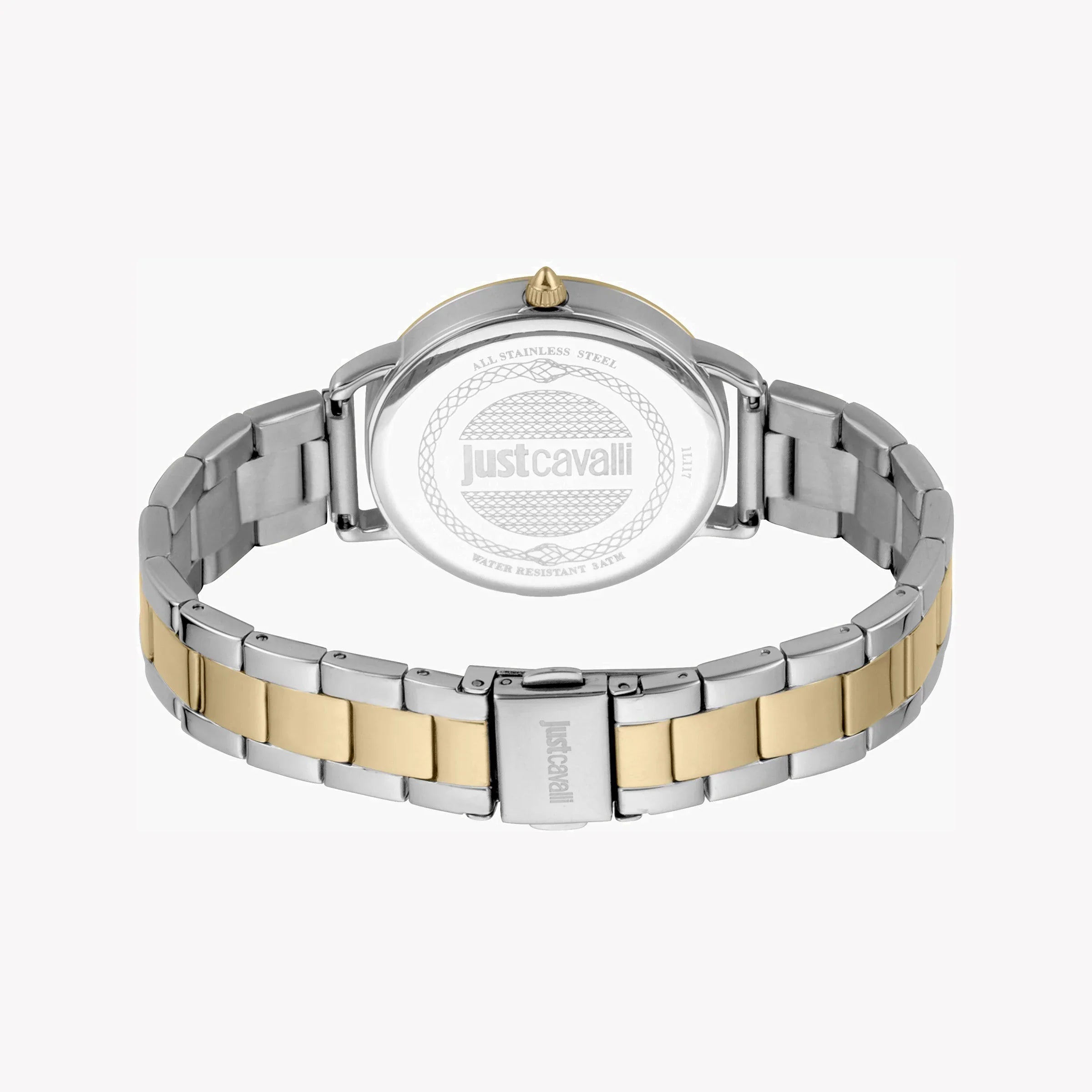 Just Cavalli Women's Silver & Gold Watch, Silver Dial | Jc1l117m0085