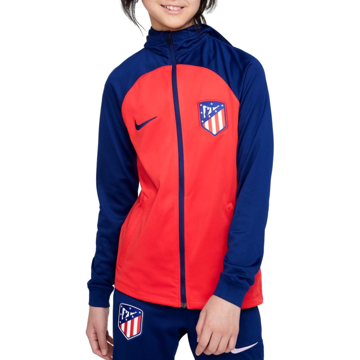 Kids - Atletico Madrid hooded presentation Soccer tracksuit 2023/24 - Nike-0