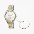 Just Cavalli Women's Silver & Gold Watch, Silver Dial | Jc1l176m0085